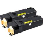 2 Pack Dell 593-10260 Yellow Compatible High-Yield Toner Cartridges (PN124 / KU054)