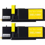 2 Pack Dell 593-11037 Yellow Compatible Toner Cartridges (N51XP)