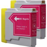 2 Pack Brother LC1000M Magenta Compatible Ink Cartridges