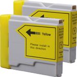 2 Pack Brother LC970Y Yellow Compatible Ink Cartridges