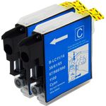 2 Pack Brother LC985C Cyan Compatible Ink Cartridges