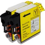 2 Pack Brother LC980Y Yellow Compatible Ink Cartridges