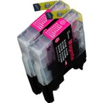 2 Pack Brother LC1240M Magenta Compatible High-Yield Ink Cartridges (Replaces LC1220M)