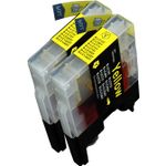 2 Pack Brother LC1240Y Yellow Compatible High-Yield Ink (Replaces LC1220Y)