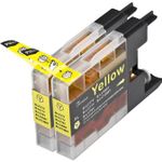 2 Pack Brother LC1280Y Yellow Compatible Extra High-Yield Ink Cartridges