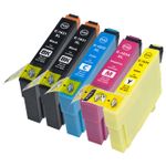 5 Pack Compatible Epson 16XL XXL High Yield Printer Ink Cartridges