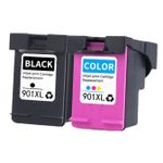 2 Pack HP 901 XL High Yield Remanufactured Ink Cartridges