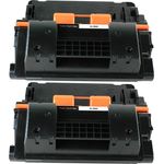 2 Pack HP 90X High-Yield Black Compatible Toner Cartridges (CE390X)