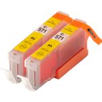 2 Pack Canon CLI-571XL Yellow Compatible High-Yield Ink Cartridges