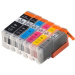 6 Pack Canon PGI-570XL & CLI-571XL Compatible High-Yield Ink Cartridges