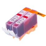 2 Pack Canon CLI-521M Magenta Compatible Ink Cartridges