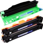 3 Pack Compatible Brother TN1050, DR1050 Toner and Drum Set