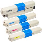 4 Pack Compatible Oki C301, C321 Toner Cartridges