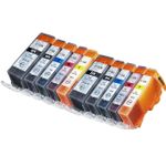 10 Pack Canon PGI-520 & CLI-521 Compatible Ink Cartridges