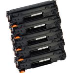 5 Pack Canon 712 Black Compatible Toner Cartridges