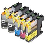 Brother LC123 (Replaces LC121) Compatible High-Yield Ink Cartridges 5-Piece Combo Pack