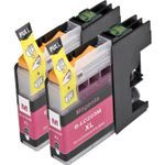 2 Pack Brother LC223 Magenta Compatible High-Yield Ink Cartridges (Replaces LC221)