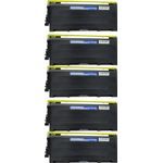 5 Pack Brother TN2000 Black Compatible Laser Toner Cartridges