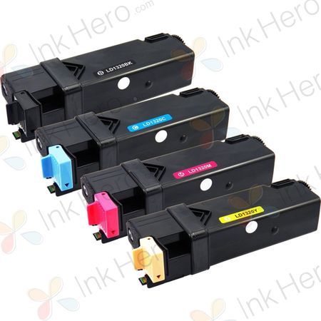 4 Pack Dell 1320c Compatible High-Yield Toner Cartridges