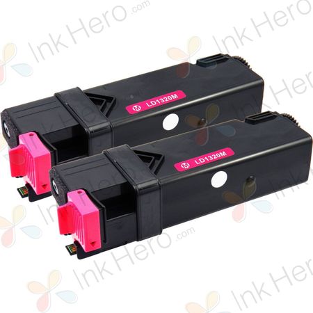 2 Pack Dell 593-10261 Magenta Compatible High-Yield Toner Cartridges (WM138 / KU055)