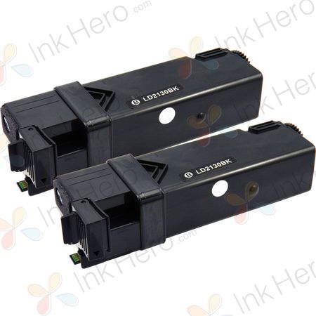 Dell 593-10312 / 593-10320 Black Compatible High-Yield Toner Cartridges 2-Pack (FM064)