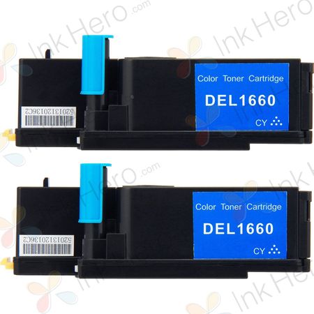 2 Pack Dell 593-11041 Cyan Compatible Toner Cartridges (769T5)