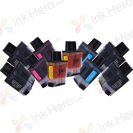 10 pack Brother LC900 Compatible Ink Cartridges