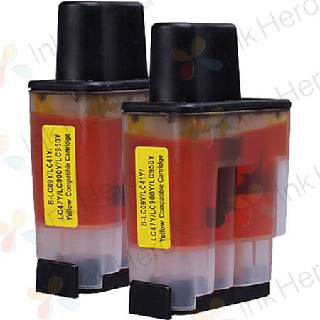 2 Pack Brother LC900Y Yellow Compatible Ink Cartridges