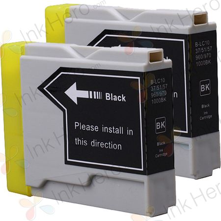 2 Pack Brother LC970BK Black Compatible Ink Cartridges