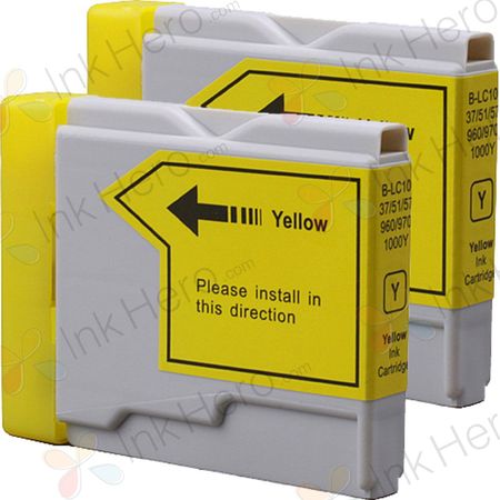 2 Pack Brother LC970Y Yellow Compatible Ink Cartridges