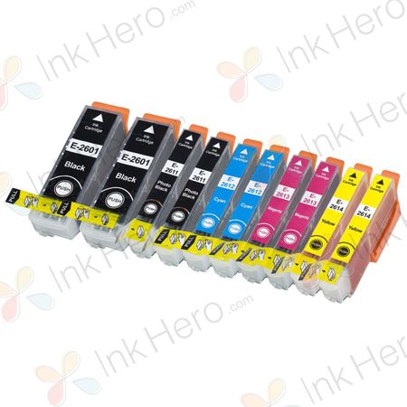 10 Pack Compatible Epson 26XL High Yield Printer Ink Cartridges