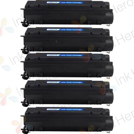 5 Pack HP 55X High-Yield Black Compatible Toner Cartridge (CE255X)