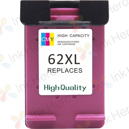 HP 62XL Color Remanufactured High-Yield Ink Cartridge (C2P07AE)