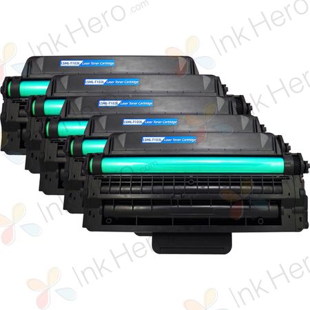 5 Pack Samsung MLT-D103L Black Compatible High-Yield Toner Cartridges