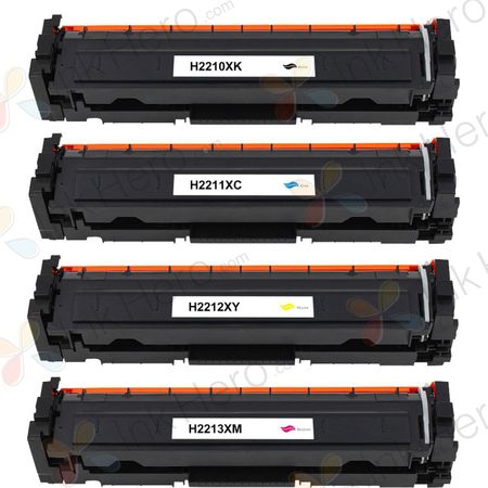 4 Pack HP 207X Compatible High-Yield Toner Cartridges