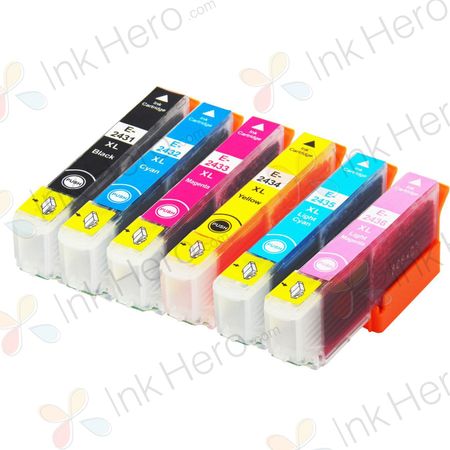 6 Pack Epson 24XL High Yield Compatible Ink Cartridges