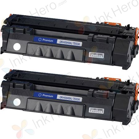 2 Pack Canon 715 Black Compatible Toner Cartridges