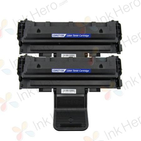 2 Pack Samsung MLT-D1082S Black Compatible Toner Cartridges