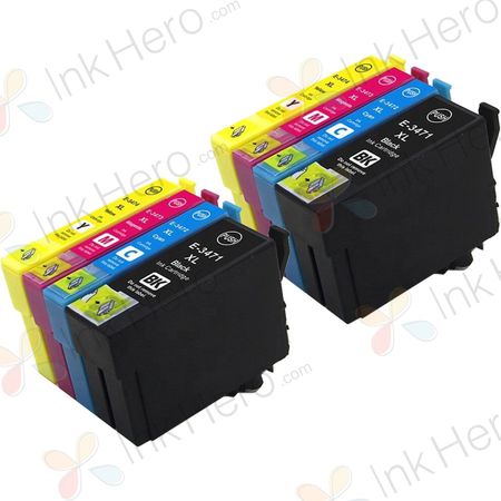 8 Pack Compatible Epson 34XL High Yield Printer Ink Cartridges