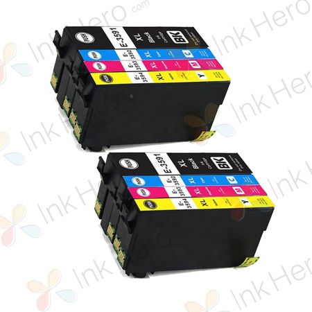 8 Pack Compatible Epson 35XL High Yield Printer Ink Cartridges