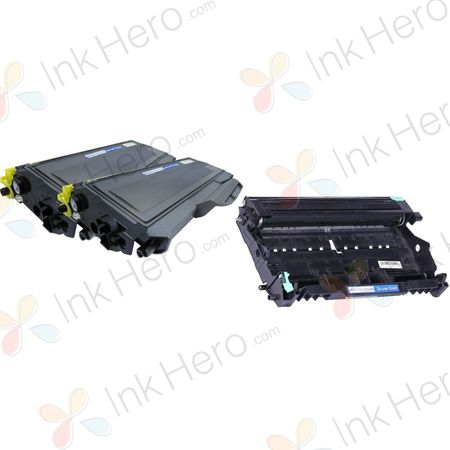 3 Pack Brother TN2120 & DR2100 Compatible Toner & Drum Cartridges