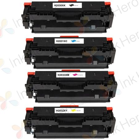 4 Pack HP 415X Compatible High-Yield Toner Cartridges