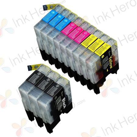 12 Pack Brother LC1240 Compatible High-Yield Ink Cartridges (Replaces LC1220)