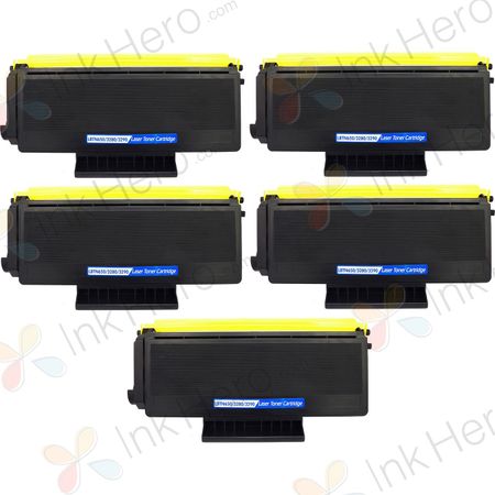 5 Pack Brother TN3280 Black Compatible High-Yield Toner Cartridge (Replaces TN3230)