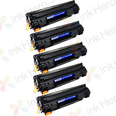 5 Pack HP 83A Black Compatible Toner Cartridge (CF283A)