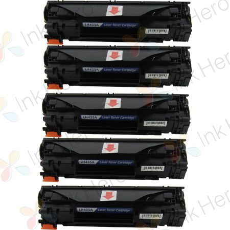 5 Pack HP 35A Black Compatible Toner Cartridges (CB435A)