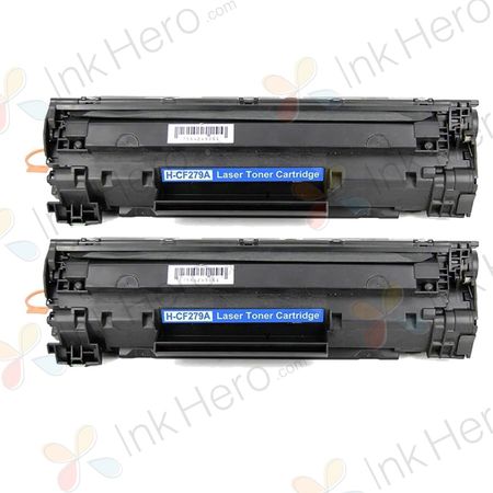 2 Pack HP 79A Black Compatible Toner Cartridge (CF279A)