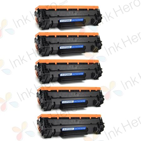 5 Pack HP 44A Black Compatible Toner Cartridge (CF244A)