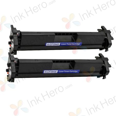 2 Pack HP 94X Black Compatible High-Yield Toner Cartridge (CF294X)