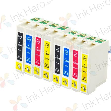 8 Pack Epson T0715 Compatible Ink Cartridges